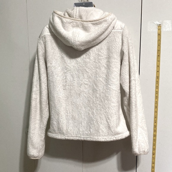 The North Face High Loft Polar Fleece Hooded Jacket White Trim Womens Medium - Picture 7 of 13